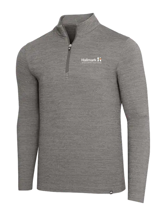 TravisMathew Medium Grey Heather Crestview 1/4 Zip w/Hallmark Logo