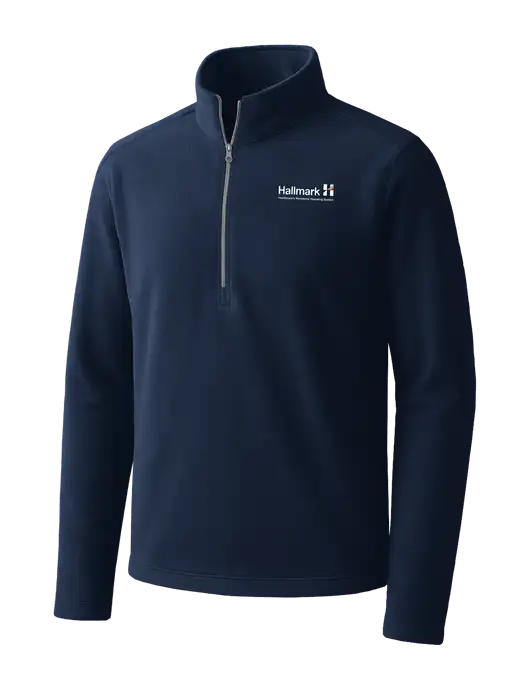 Navy Microfleece 1/2 Zip Pullover w/Hallmark Logo
