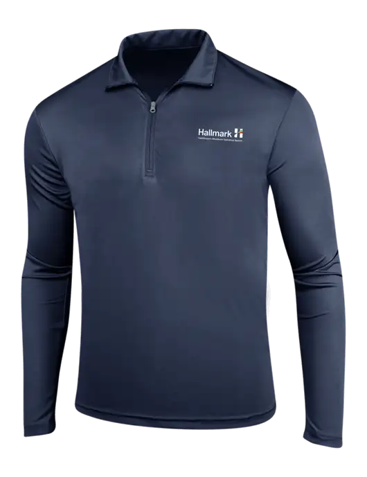 Navy PosiCharge Competitor 1/4 Zip Pullover w/Hallmark Logo