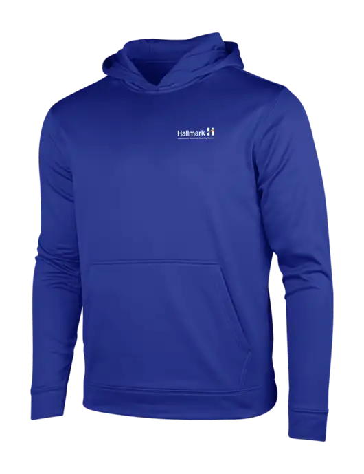 True Royal Sport-Wick Fleece Hooded Pullover w/Hallmark Logo
