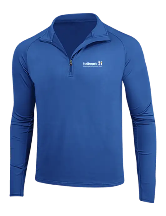 Dark Royal Sport Wick Stretch 1/4 Zip Pullover w/Hallmark Logo