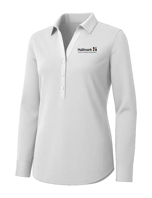 Womens White City Stretch Shirt w/Hallmark Logo