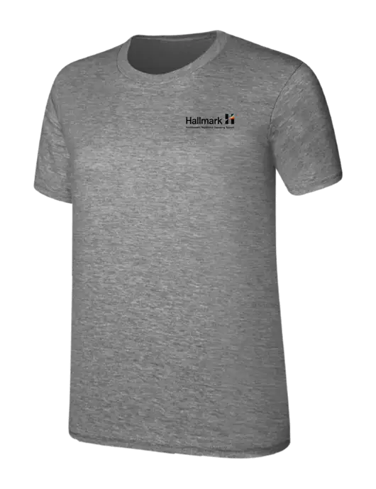 Womens Ring Spun Light Grey Heather 4.5 oz T-Shirt w/Hallmark Logo