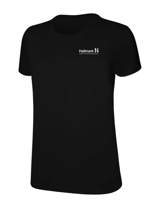 Womens Ring Spun Jet Black 4.5 oz T-Shirt w/Hallmark Logo