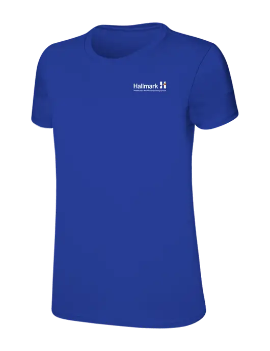 Womens Ring Spun Royal 4.5 oz T-Shirt w/Hallmark Logo