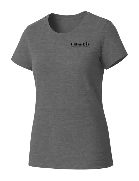 Womens Seriously Soft Grey Frost T-Shirt w/Hallmark Logo