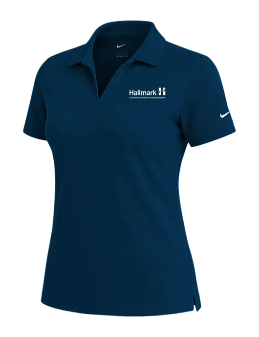NIKE Navy Womens Dri-Fit Micro Pique Polo w/Hallmark Logo