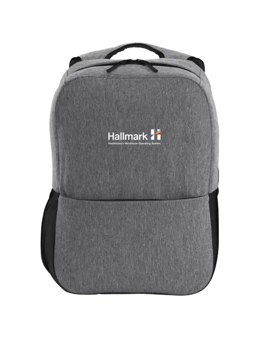 Access Square Laptop Graphite Heather/Black Backpack w/Hallmark Logo