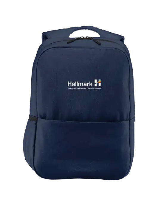 Access Square Laptop River Blue Navy Backpack w/Hallmark Logo