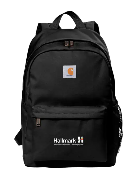 Carhartt Black Canvas Backpack w/Hallmark Logo