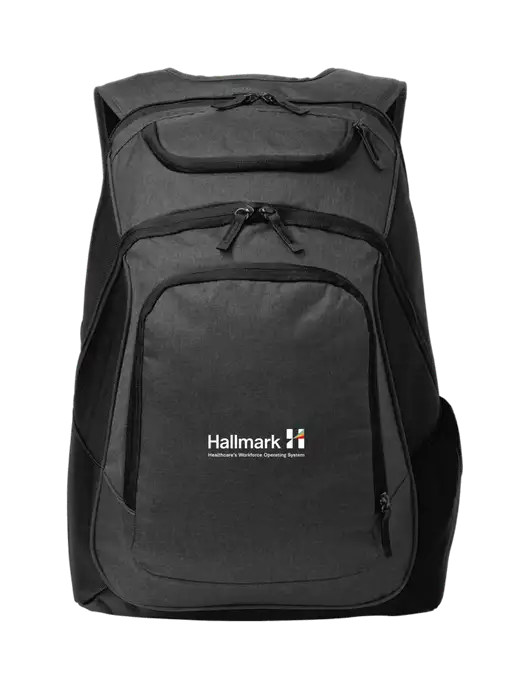 Executive Graphite Heather/Black Laptop Backpack w/Hallmark Logo