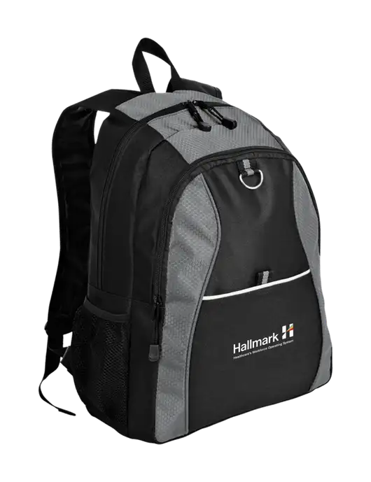 Honeycomb Grey/Black Backpack w/Hallmark Logo
