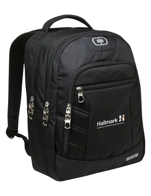 OGIO Black/Silver Colton Laptop Backpack
 w/Hallmark Logo