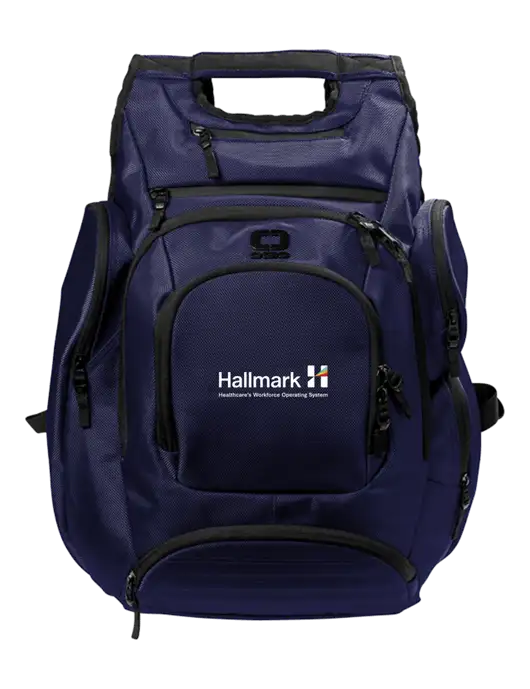 OGIO Navy Metro Ballistic Laptop Backpack w/Hallmark Logo