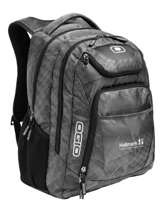 OGIO Race Day Silver Excelsior Laptop Backpack w/Hallmark Logo